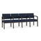 Lesro Lenox Wood 4 Seat Tandem Seating Wood Frame, Mocha, RF Blueberry Back, MD Ink Seat LW4103 - alternate 1